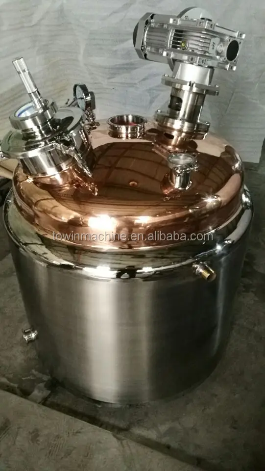 Hot sale 200L steam jacket stainless steel pot still boiler