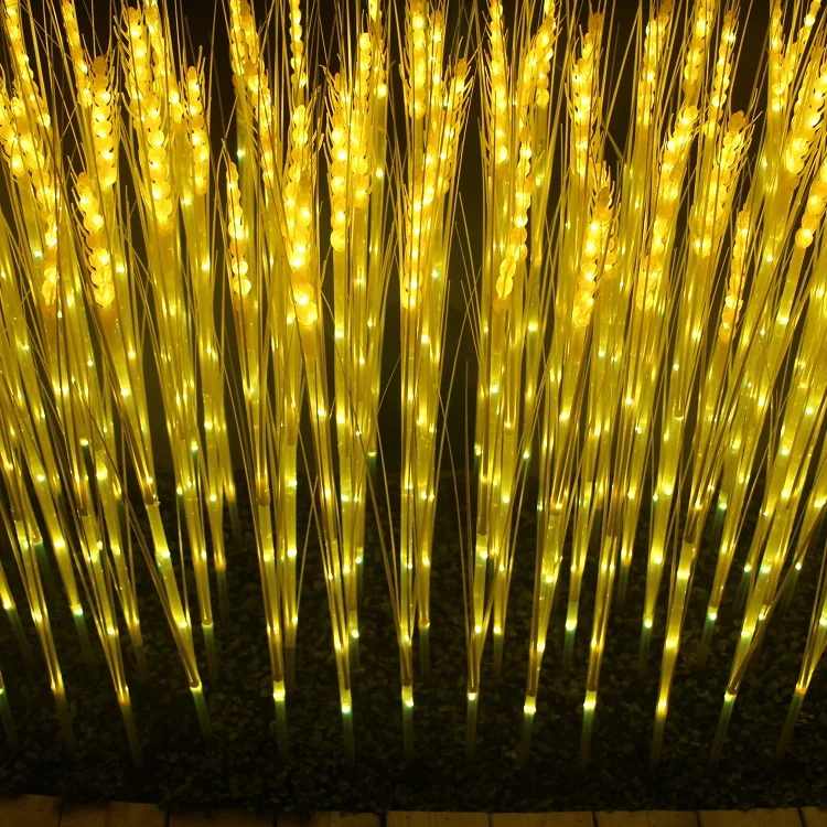 Christmas holiday outdoor waterproof led artificial wheatear lamp for plaza garden decoration