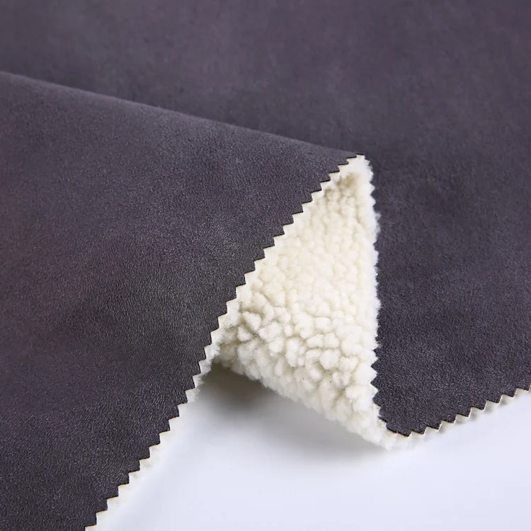 
 Экологичная стеганая замшевая ткань из полиэстера с меховым покрытием для курток  