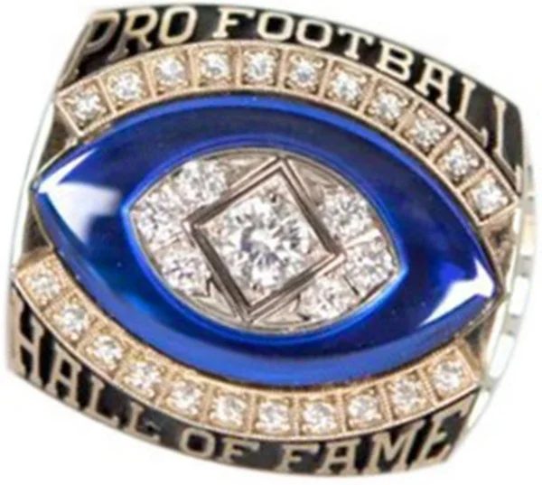 Rose gold plated mens hall of fame Pro football championship ring with high quality