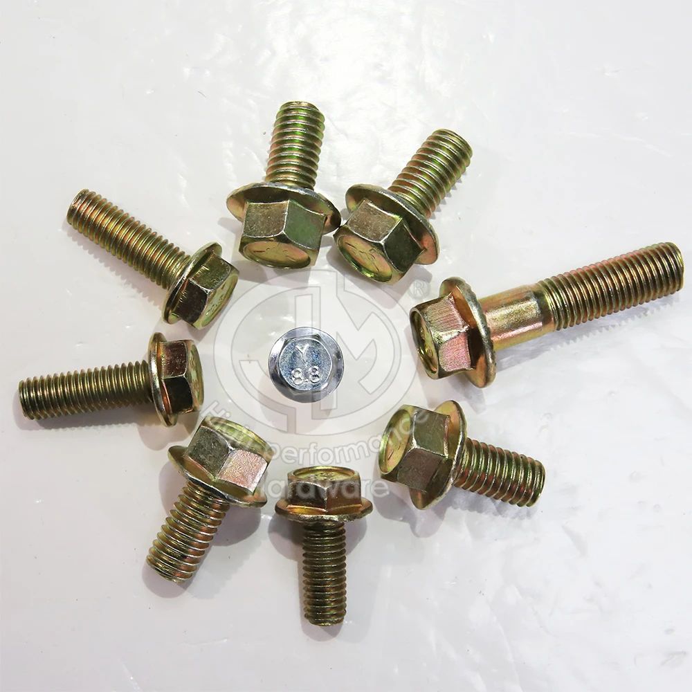 Din 6921 Titanium M11 M6 12 Point Flange Bolt Half Thread