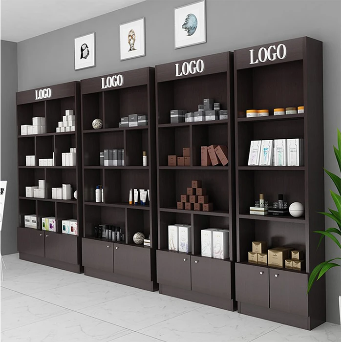 Customized fashion wood display cabinet bookcase wooden