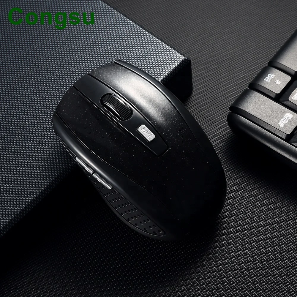 ANIMUSS Buttons Wireless Mouse Optical 1200DPI USB Gaming Mouse Mice for Laptop Notebook with USB Receiver