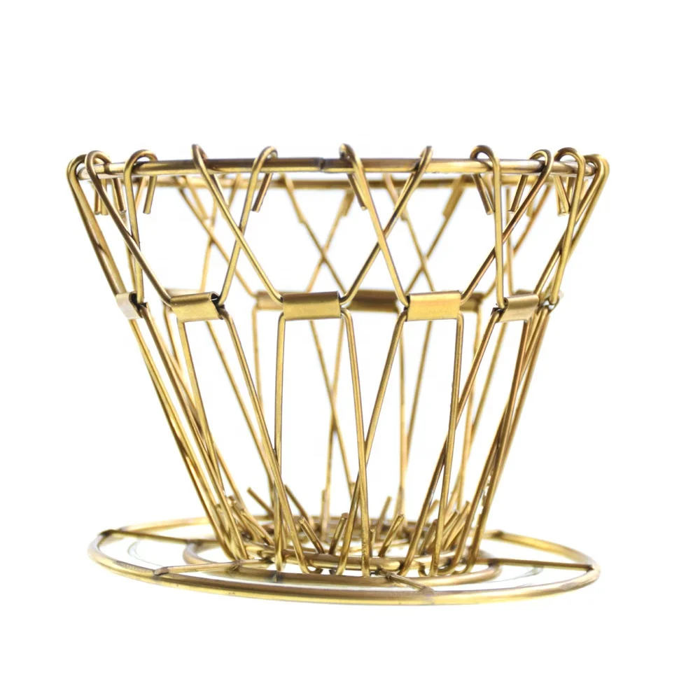 
EV02 Kitchen Accessories Foldable Stainless Steel Reusable Coffee Filter Tea Strainer Dripper for Home Kitchen 