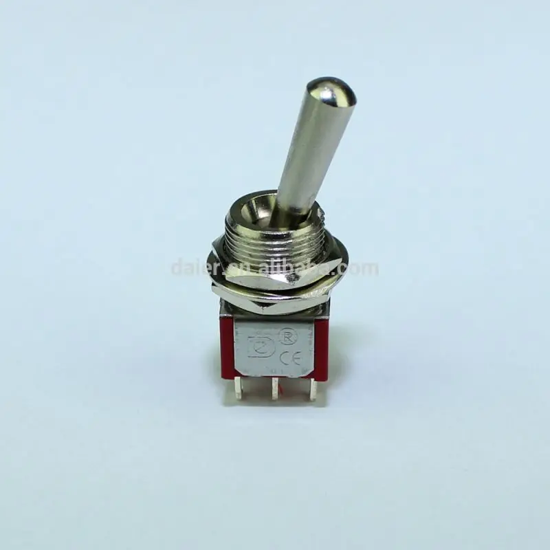 DaierTek MTS-2 DPDT 6Pin 2Position 6A 125V Miniature Mini Car ON-ON Large Handle Solder Toggle Switch For Motorcycle Automotive