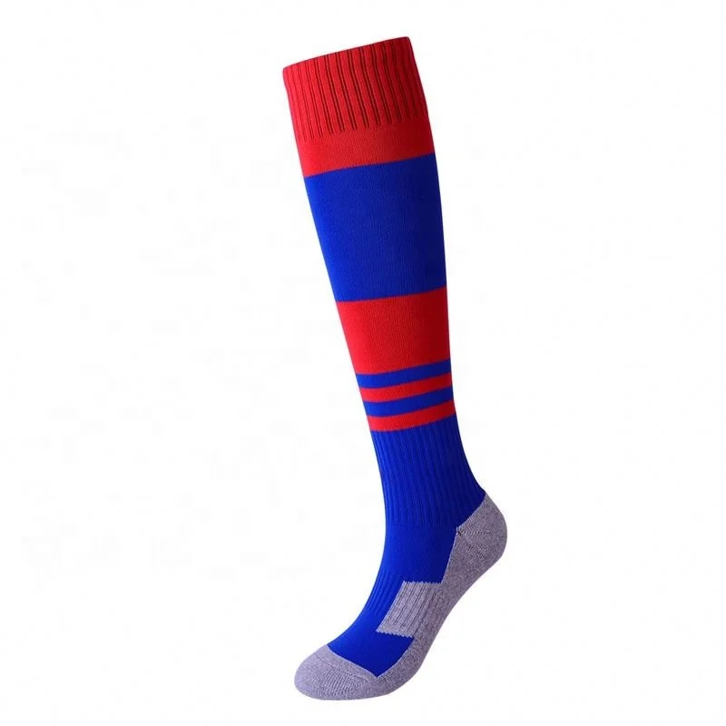 Wholesale Knee High Sports Soccer Breathable kid Compression socks Striped Football children Socks