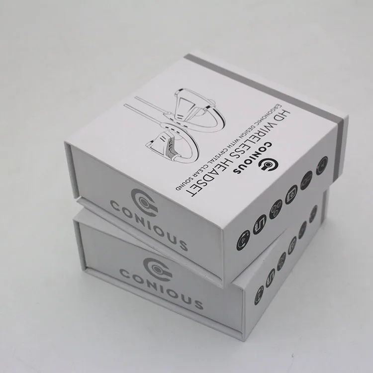 D3245 New Coming High Quality Square Personalised matte Earphone Paper Packaging Factory in China
