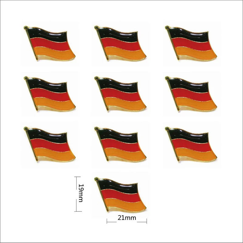 Wholesale printing Customized Germany Sweden Saudi Arab Germany Canada flag Metal Lapel Pin badge with Epoxy
