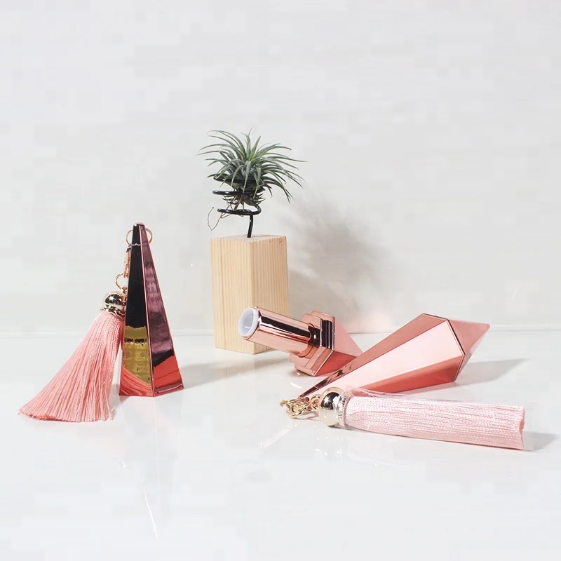 
In stock white pink black bule have tassels plastic empty lip stick tubes 