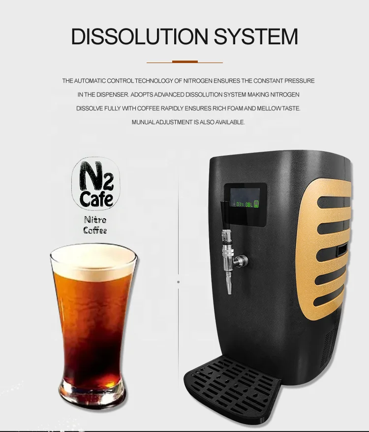 
nitro cold brew coffee dispenser new coffee chiller commercial appliance 