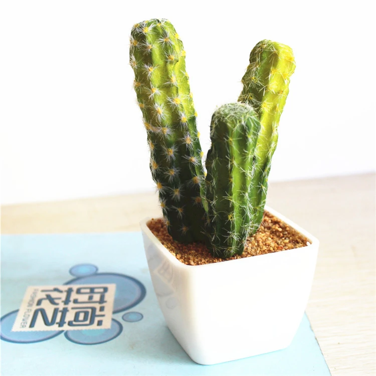  Искусственные кактусы суккуленты в горшке с пластиковым материалом белая основа для украшения стола украшение дома