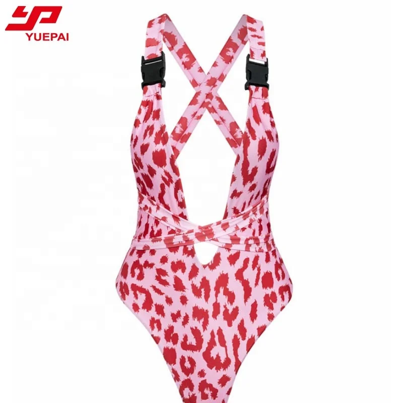 2019 wholesale 100% polyester custom made sublimation women sexy one piece swimsuit