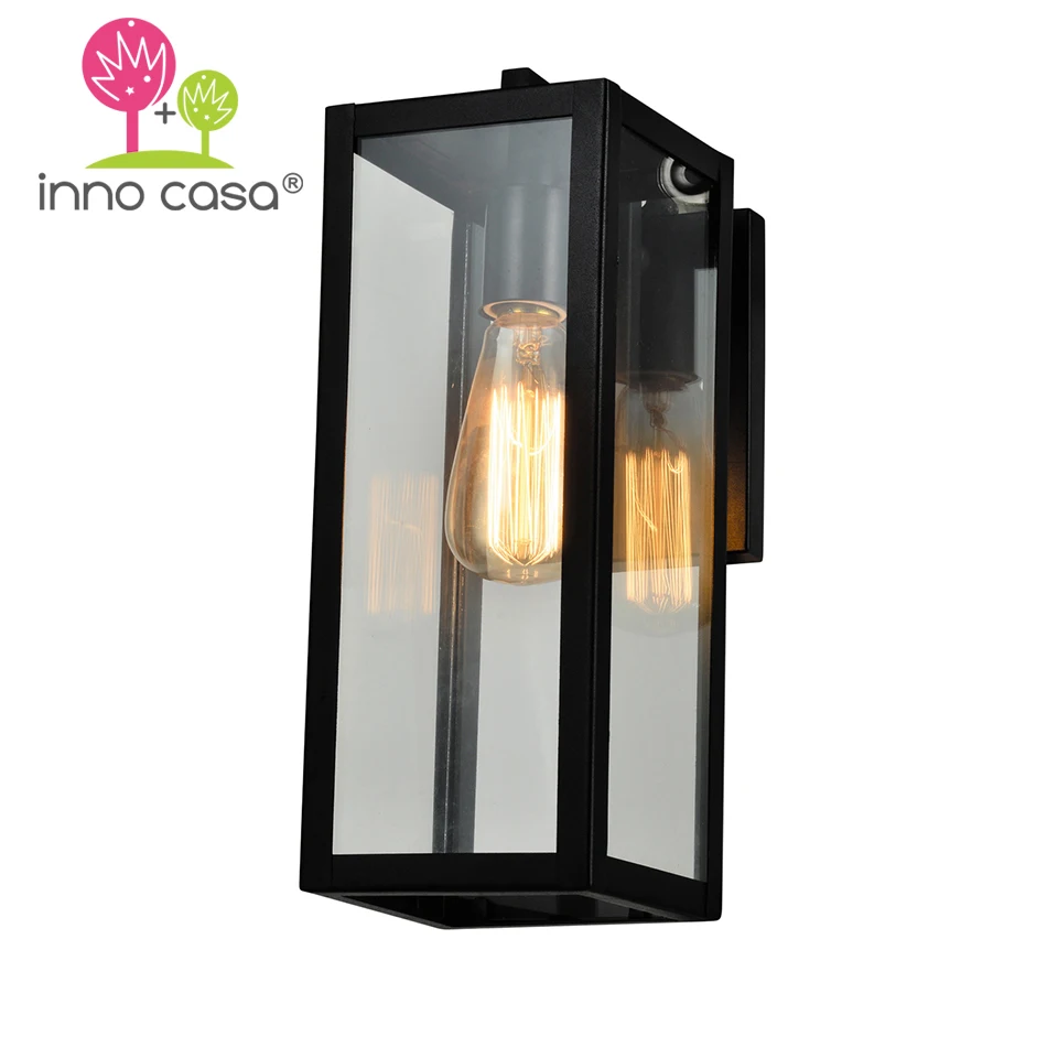 CH-001 High Waterproof IP44 Metal Black Powder Coating E26/E27 Outdoor Wall Lamp Wall Fixture Wall Mounted