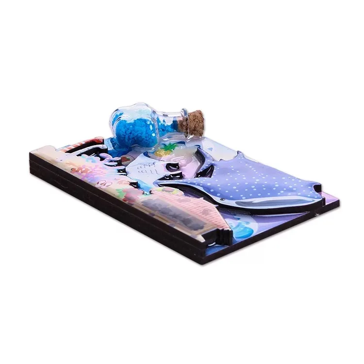 Деревянная двухслойная доска с лазерной резкой, 3D магнит на холодильник, сувенир, Сингапур, магнит на холодильник