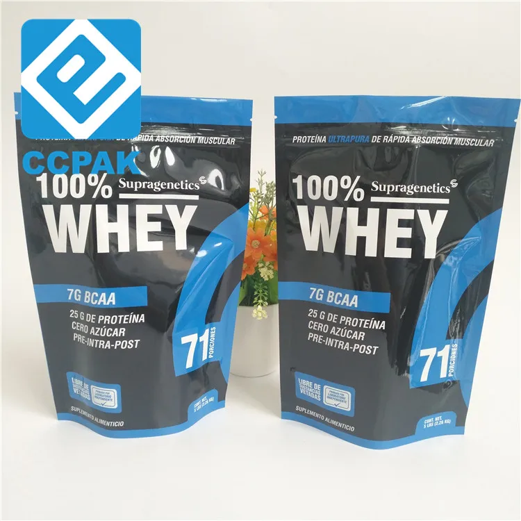 
Heat seal mylar bags Resealable zipper food packaging bags stand up pouch custom powder packaging plastic ba 