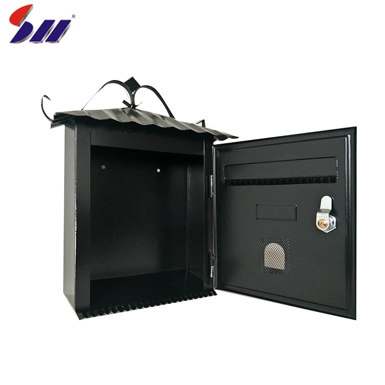 Custom Waterproof House-Shaped Heavy Duty Steel Vintage Letter Box Mailbox For Apartment