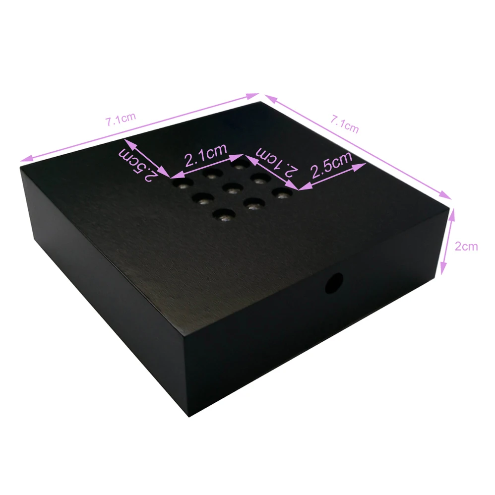 
BOSHI Black Square plastic led crystal displaying stand crafts base for 3d crystals 