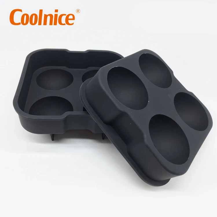 Amazon hot sale easy popping out release silicone ice cube ball maker tray mould
