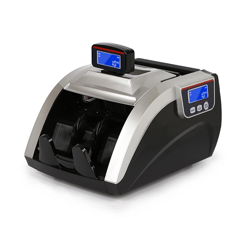 Rotatable double LCD display mixed denomination money counter machine for bank