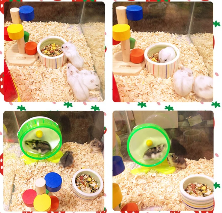 
C&C Pet Small Animal Hideout Hamster House Deluxe Two Layers Wooden Hut Play Toys Chews 