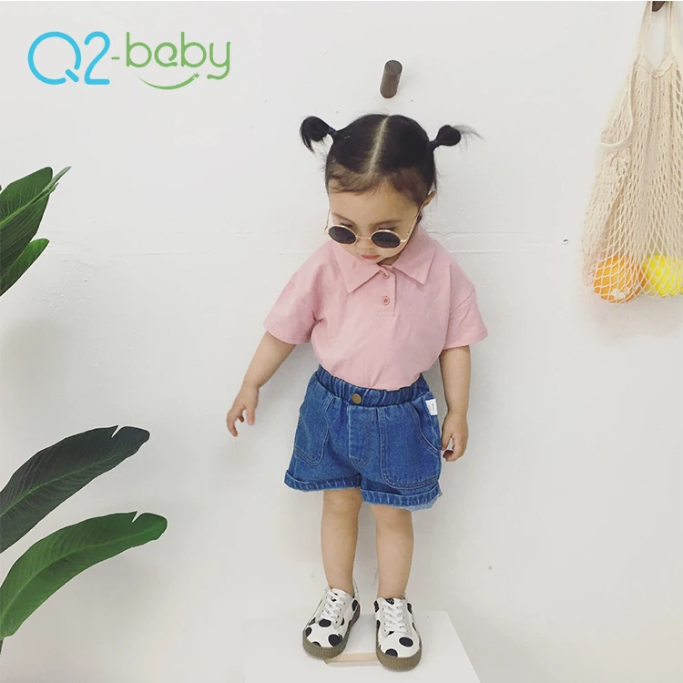 
Q2-baby Wholesale Custom Boys Girls Summer Clothes Short Sleeves Cotton Baby T-Shirt 