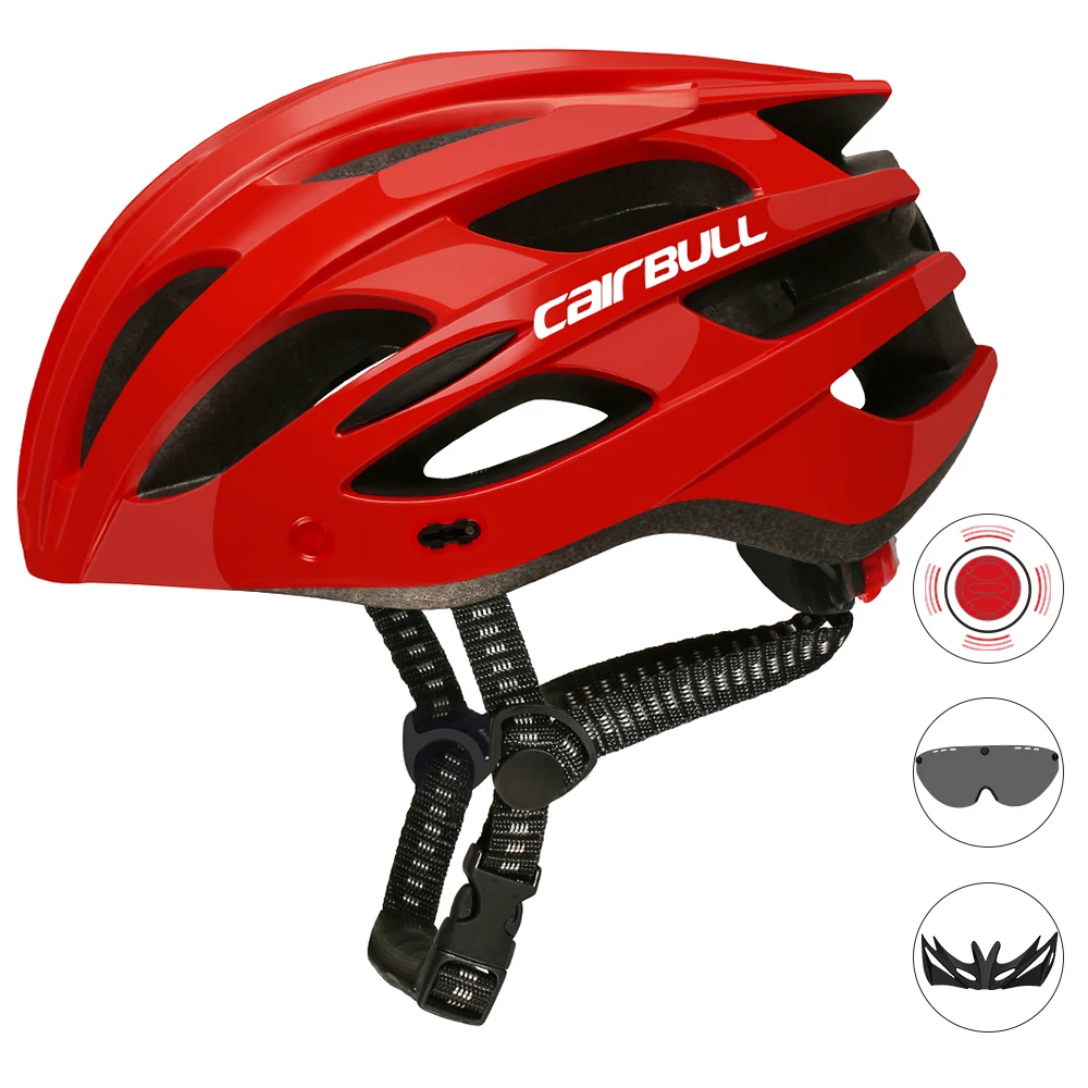 
CAIRBULL SPARK 2021 Three In One Road and Mtb Multi-sport Bike Helmet For Tour Fitness Off-road Helmet With Light Visor Shield 