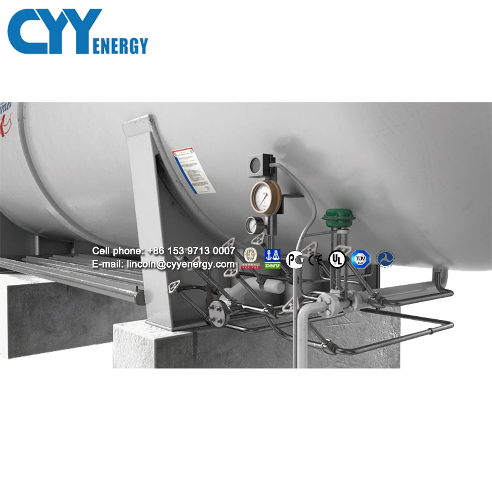 Horizontal type 50m3 Cryogenic Liquid Storage Tank LNG Tank