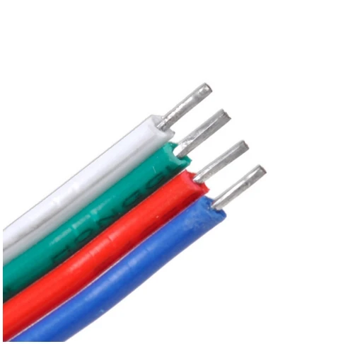 10mm 4 pin wire connector with needle for led strip rgb