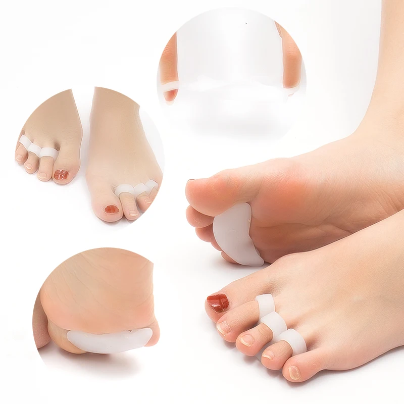 
 Силиконовый разделитель для растяжки пальцев ног с тремя отверстиями коррекция пальцев ног   (62060678415)
