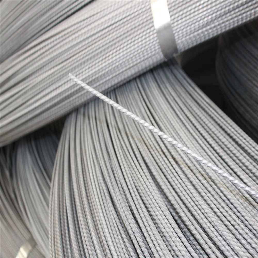 Проволока из нержавеющей стали диаметром 7 мм с спиральными ребрами