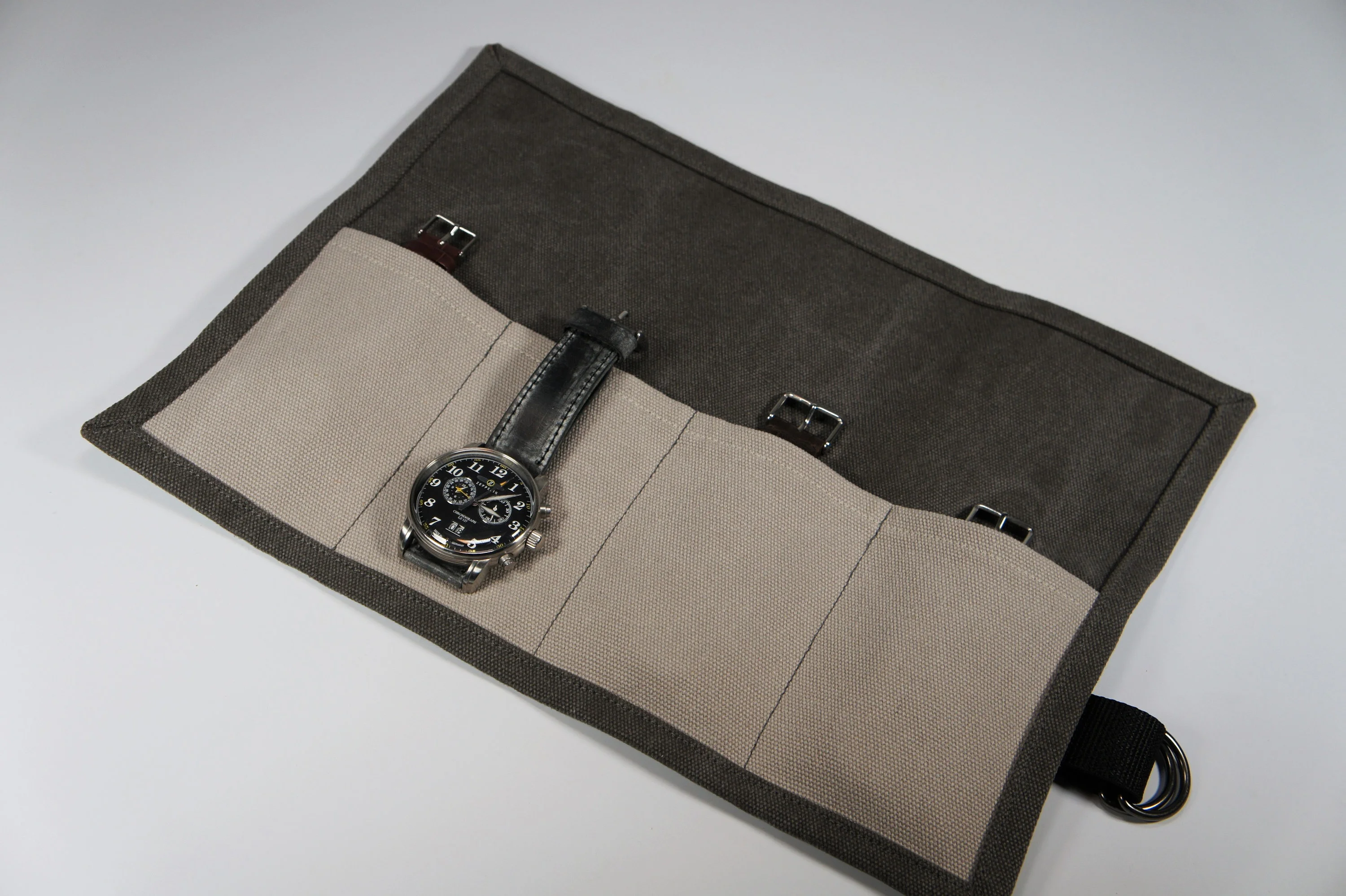 canvas watch roll custom logo handmade watches organizer case