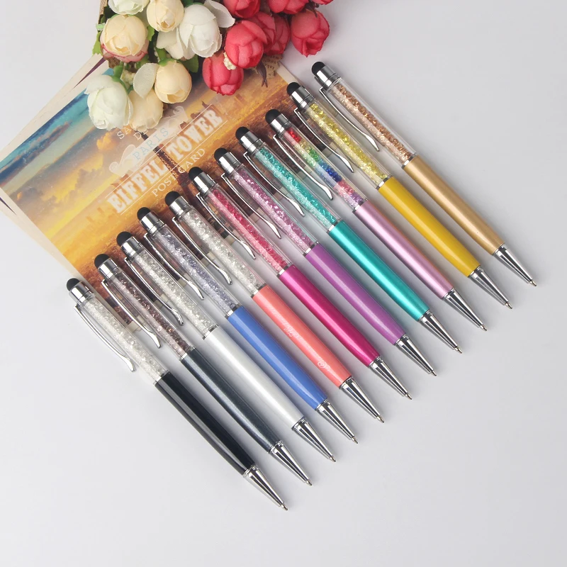 Promotion bling bling crystal stylus pen metal crystal ball pen with touch