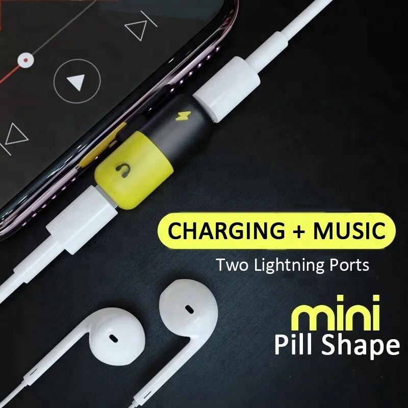  Shenzhen Factory 2 в 1 Мини адаптер форме таблетки для iPhone