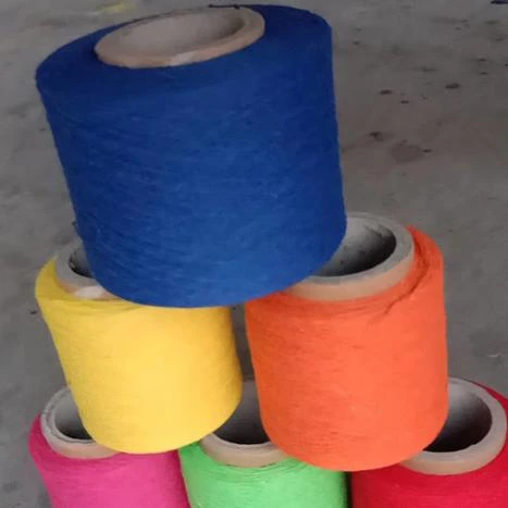 Recycled cotton  yarn open end   dyed   use for golves