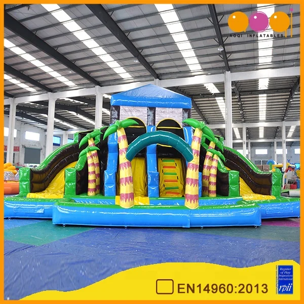 
Hot Sell Floating Inflatable Jungle Water Park with Pool and Slide 