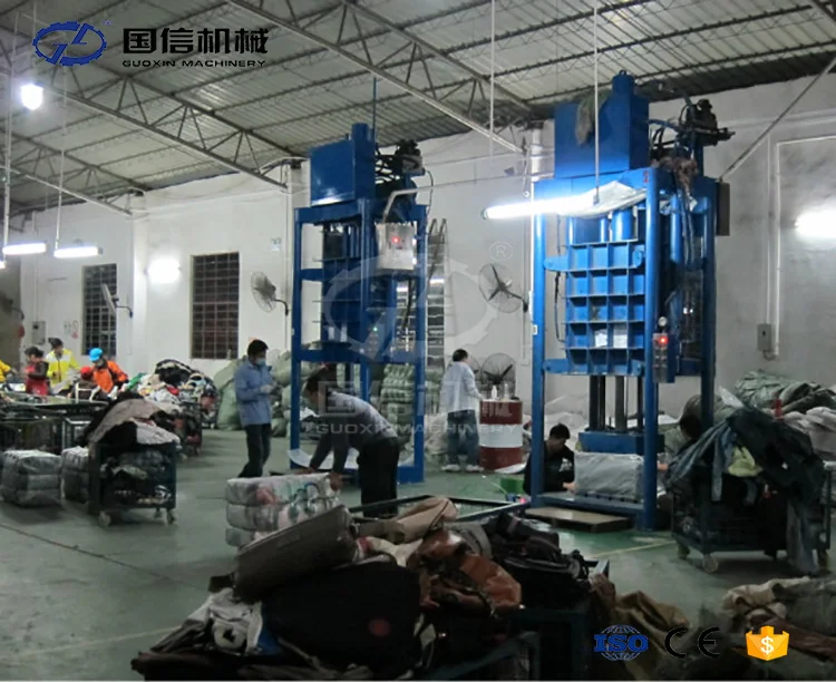 
Cotton Baler Machine With 80ton Pressure Textile Used Clothing Baler 