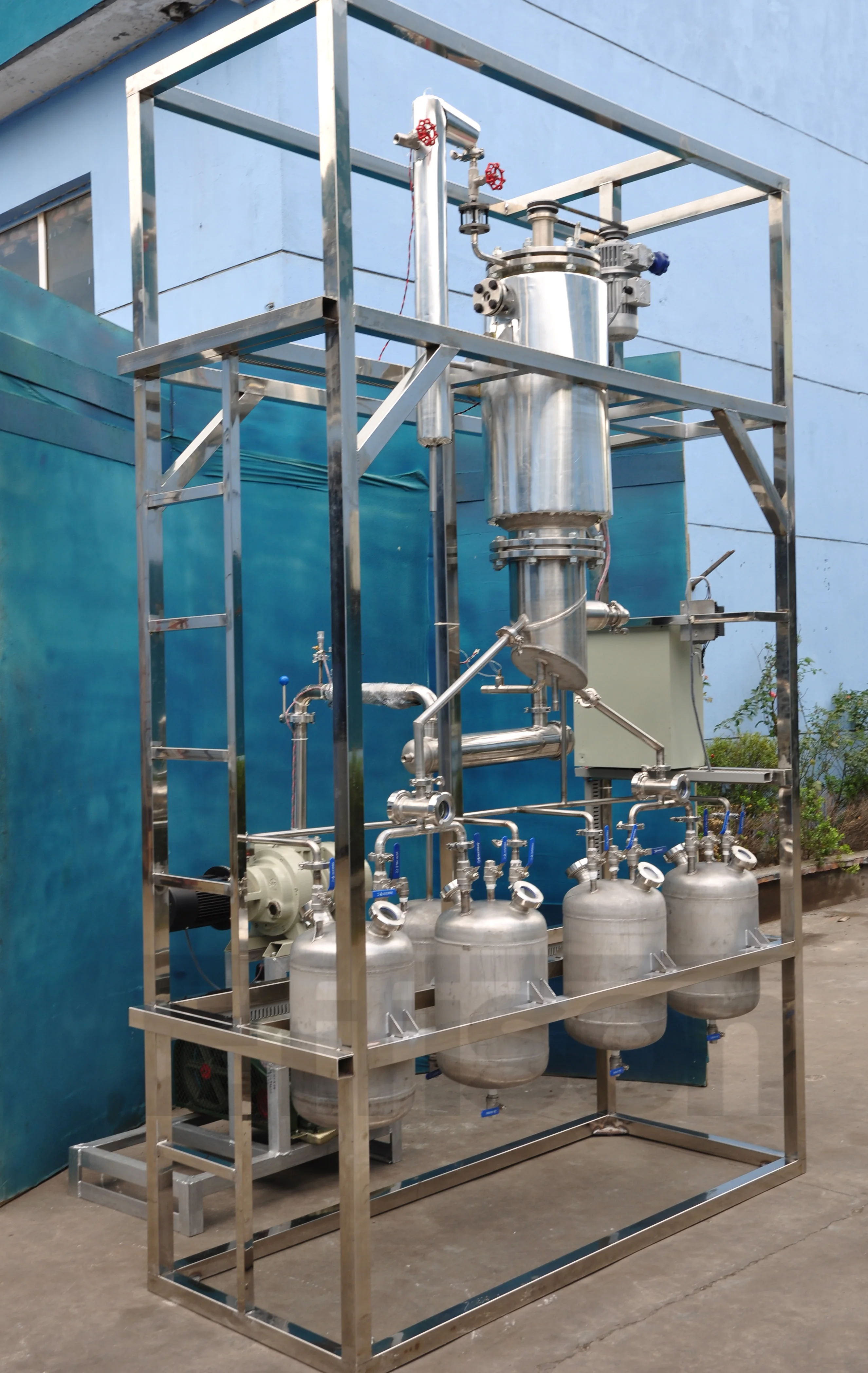 Stainless Steel Short Path Wiped Film Evaporator for Plant oil distillation/extraction