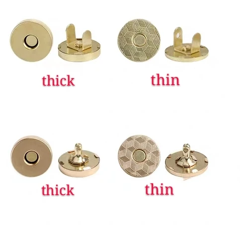 YK 3698  hot sale bag accessory hardware round magnetic buckle with customized sizes