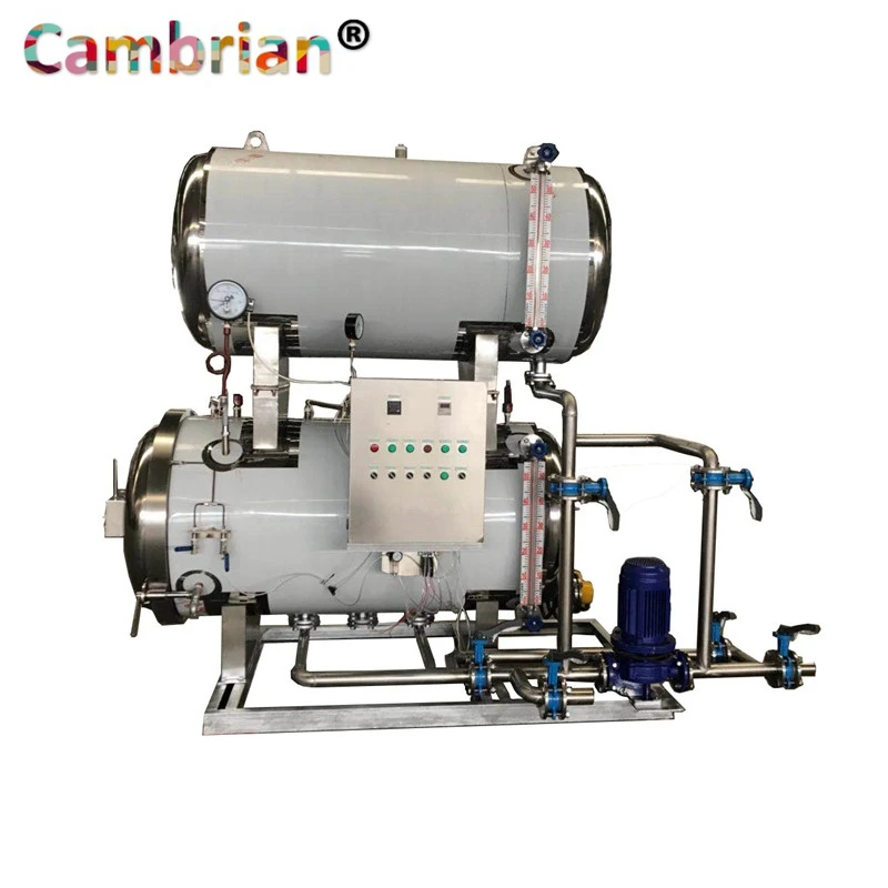 Water immersion Industrial Food Processing Small glass retort jar sterilizer machine