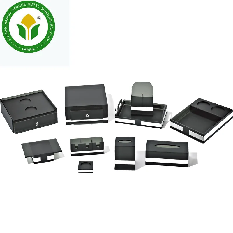 Hotel customized red acrylic products acrylic bathroom accessories sets