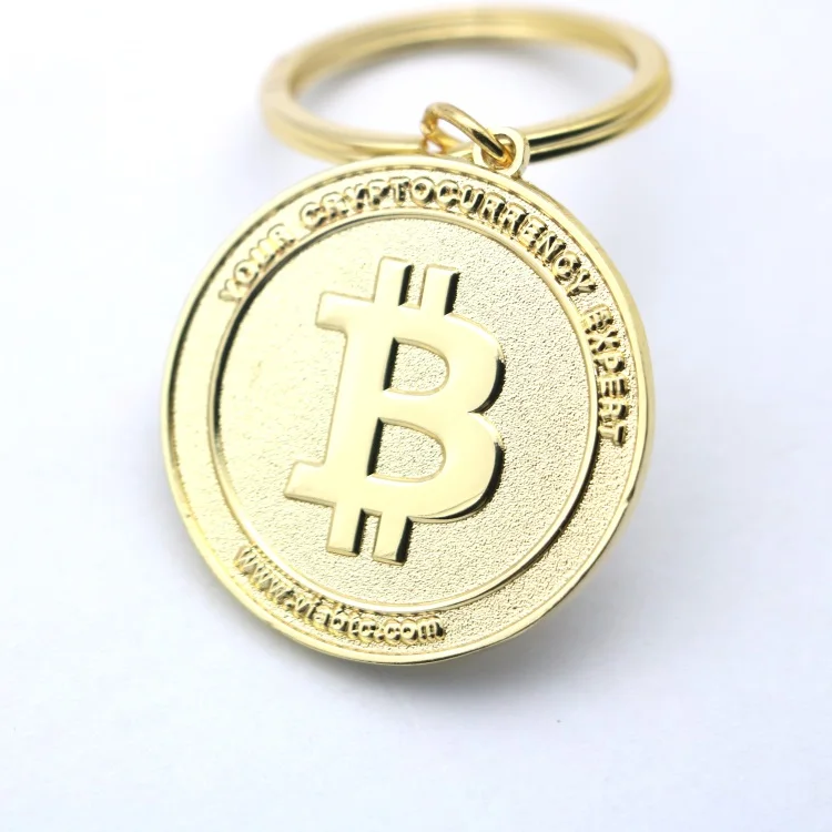 Подгонянное позолоченное кольцо bitcoin для мобильного телефона
