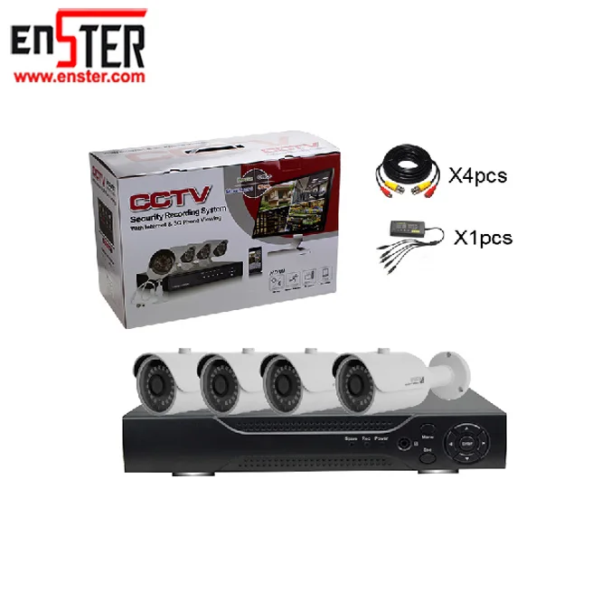 4 CCTV металлическая пуля камера безопасности камеры DVR безопасности Ahd камеры видеонаблюдения комплекты.