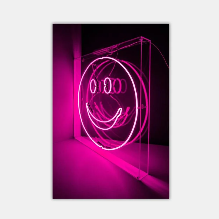 wholesale china factory price custom smile happy face neon light sign