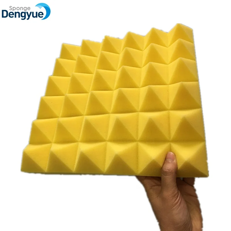 Wave shape Soundproofing Self adhesive PU Foam supplier foam sheet acoustic For recording studio