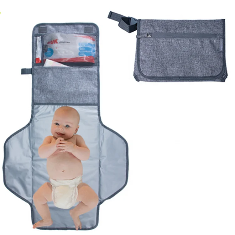 
2020 Portable Travel Baby Diaper Changing Station Pad With Pockets 