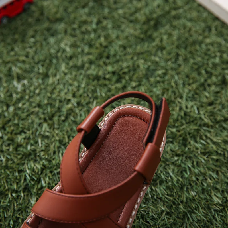 Детские сандалии для мальчиков и девочек, пляжная обувь с резиновой подошвой, 2019