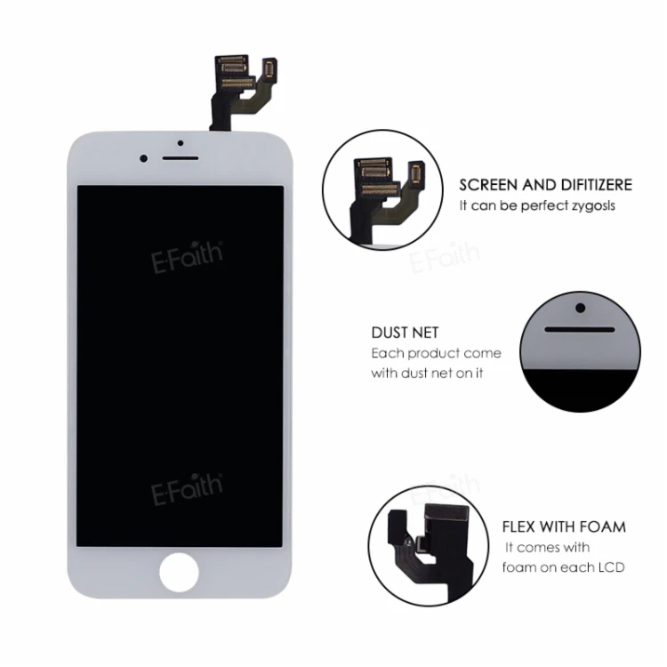 Factory Cell Phone Parts TFT Full Assembly for iPhone 6 Screen In Bulk