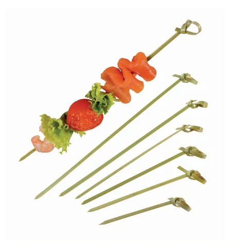party use fancy heat-resist bamboo knotted skewers manufacturer