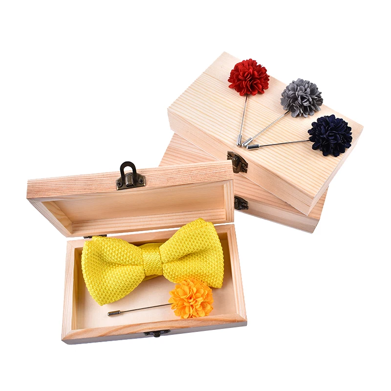 Высококачественная деревянная коробка под заказ для галстука-бабочки
