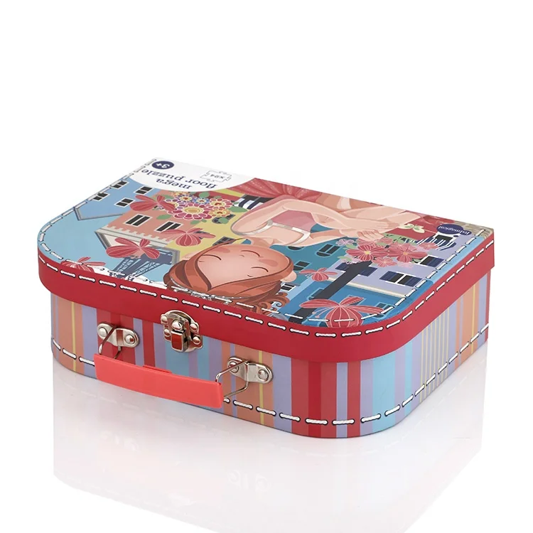 Custom Design Children Paper Cardboard Suitcase